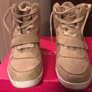 High top wedge sneakers